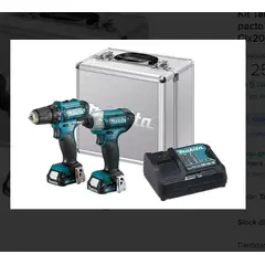 MAKITA - Kit Taladro + Atornillador Impacto + Maleta Clx201sax