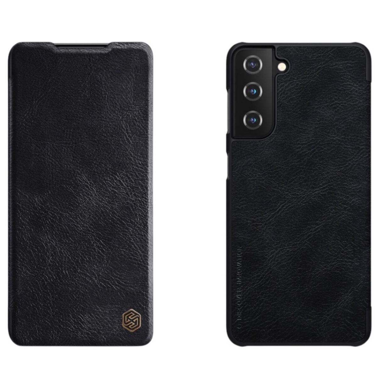 NILLKIN - Carcasa Nillkin Flip Cover Para Samsung S21 Plus - Negro