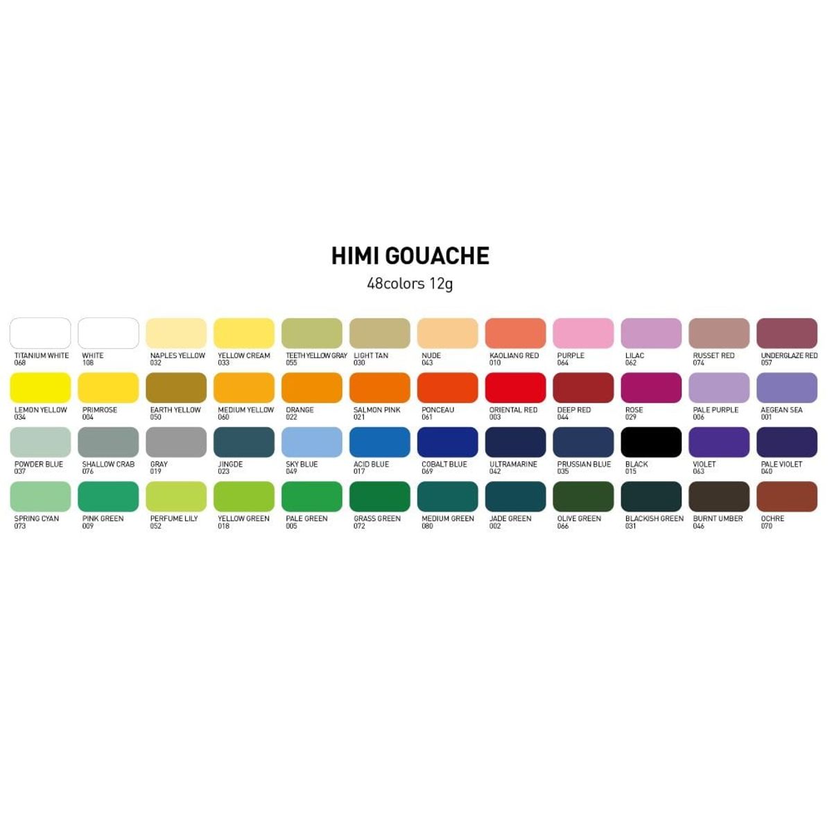 HIMI - Himi - Miya Set Gouache 48 Colores / 12gr Verde