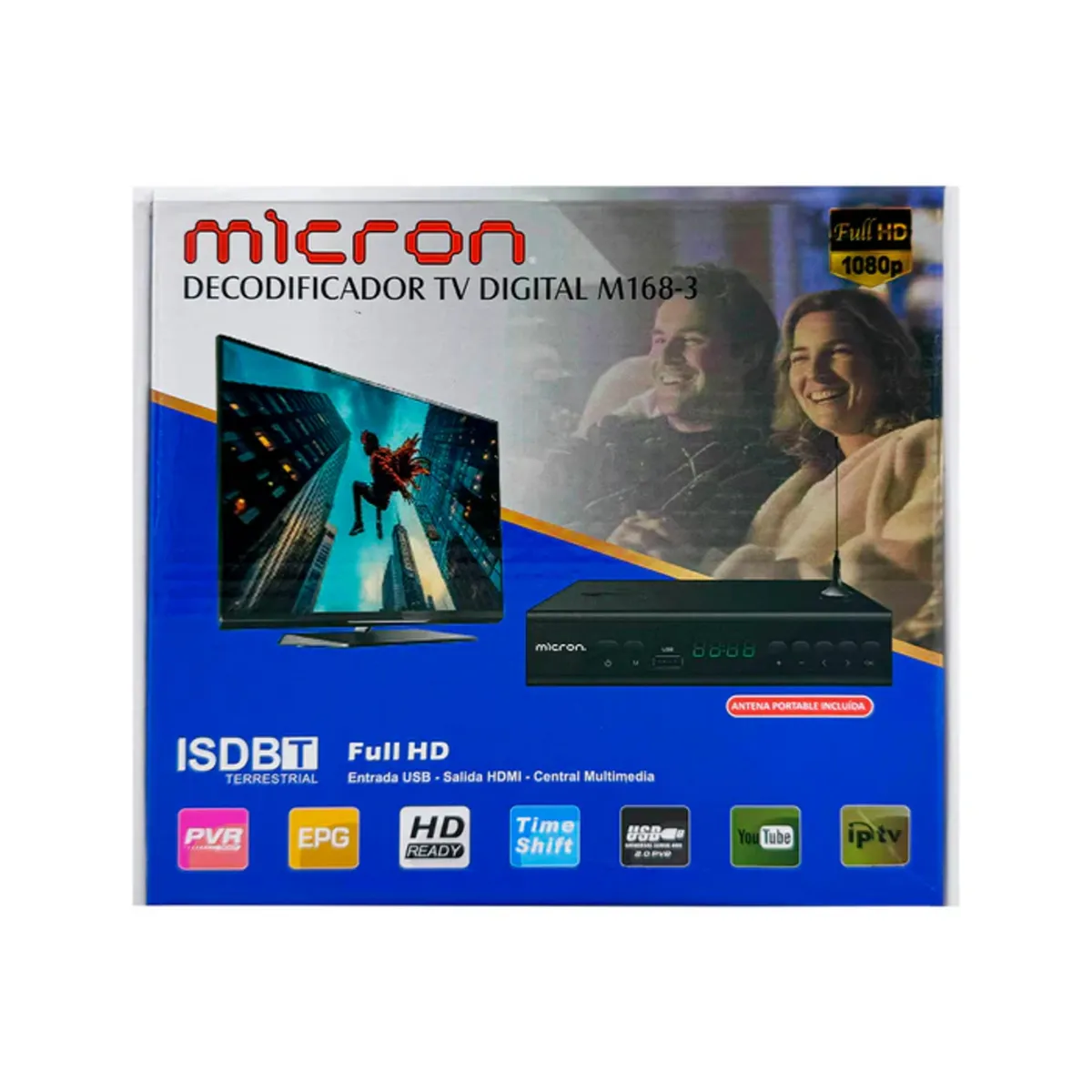 MICRON - Decodificador TV Digital Canales nacionales en Full HD  NormaChilena