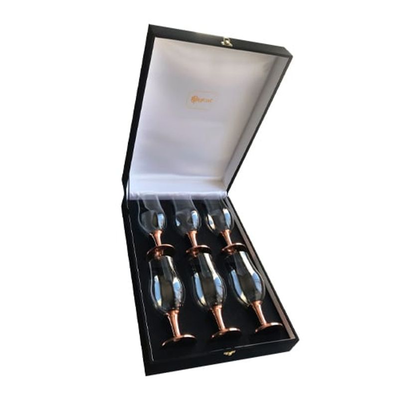 PERFECT CLASS - Set 6 Copones Cerveceros Pie de Cobre