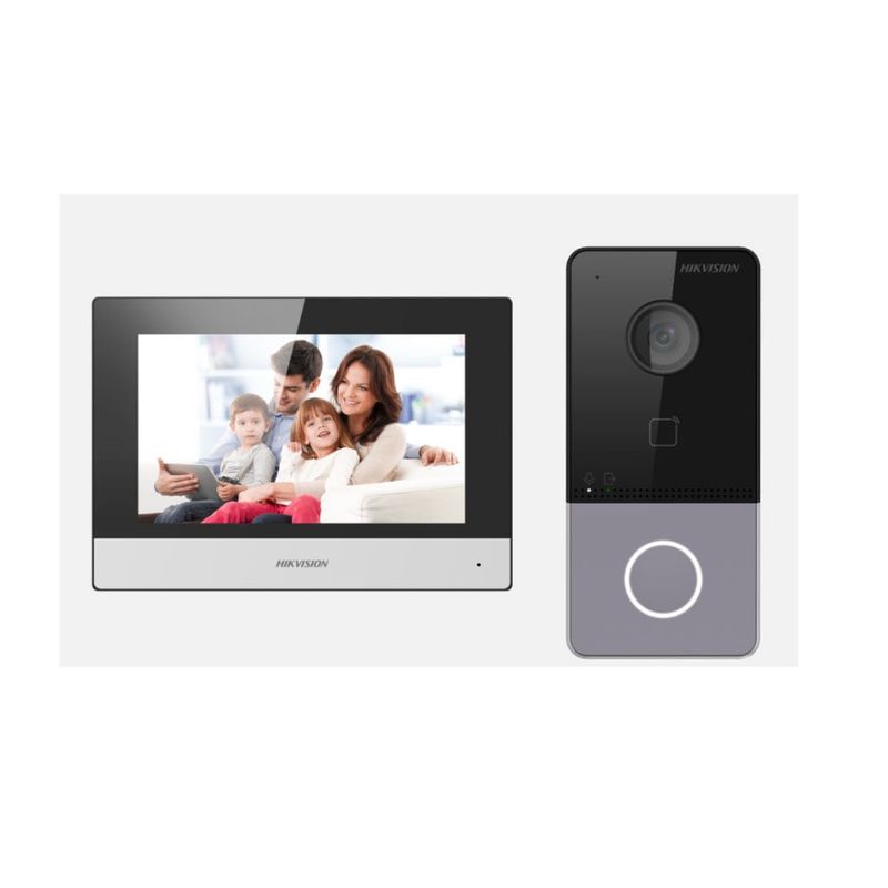 HIKVISION - Kit Videoportero IP Hikvision 2MP Full HD 1080p IP65 - Negro