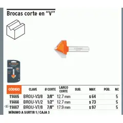 GENERICO - FRESA 11467 CORTE EN V 78X1116 TRUPER