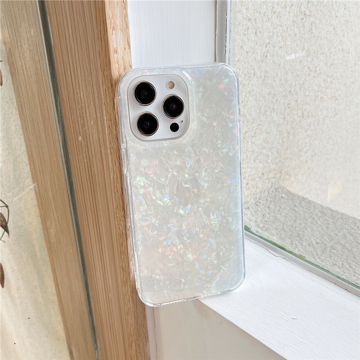 GENERICO - Carcasa Brillante Vanan Para iPhone 16 Pro Blanco