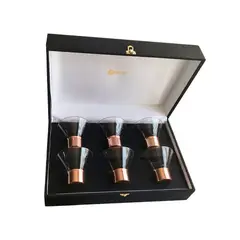 PERFECT CLASS - Set 6 Vasos Pisco Sour Cobre
