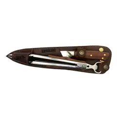 KANGKAWE - Set Cuchillo Catemu + Tenaza Con Funda De Cuero Café