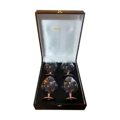 PERFECT CLASS - Set 4 Copas de Coñac Pie de Cobre