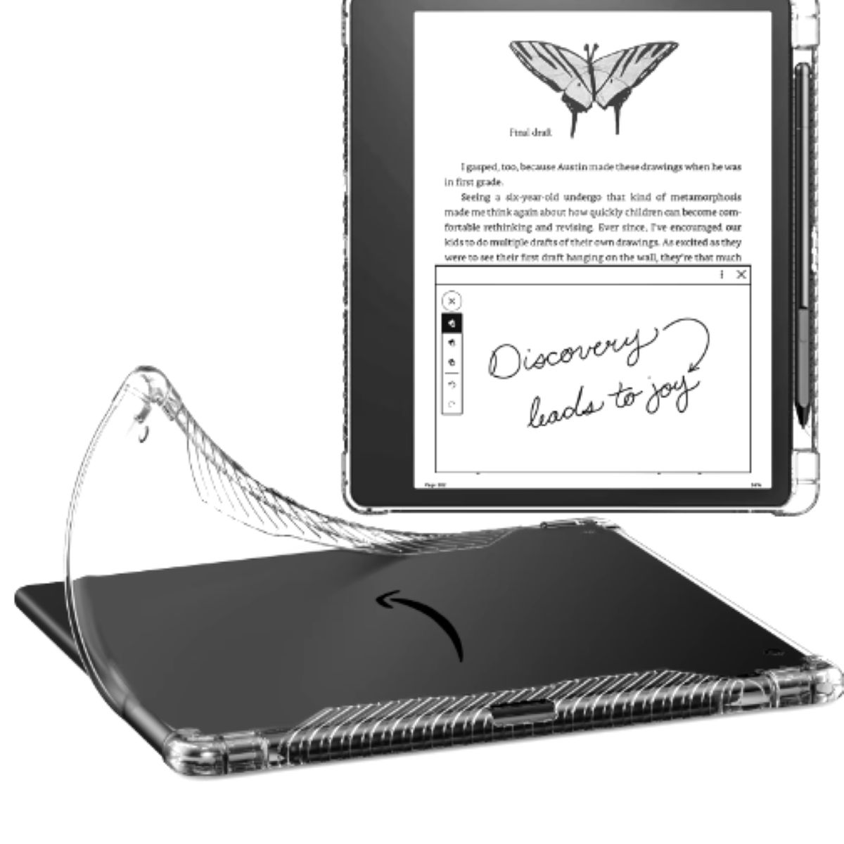 GENERICO - Funda Transparente Reforzada Para Kindle Scribe 10.2 Con Ranura