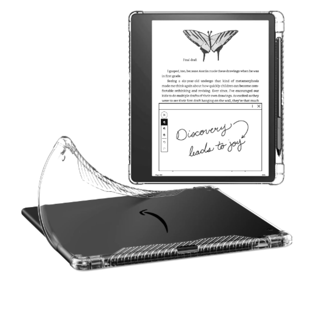 GENERICO - Funda Transparente Reforzada Para Kindle Scribe 10.2 Con Ranura