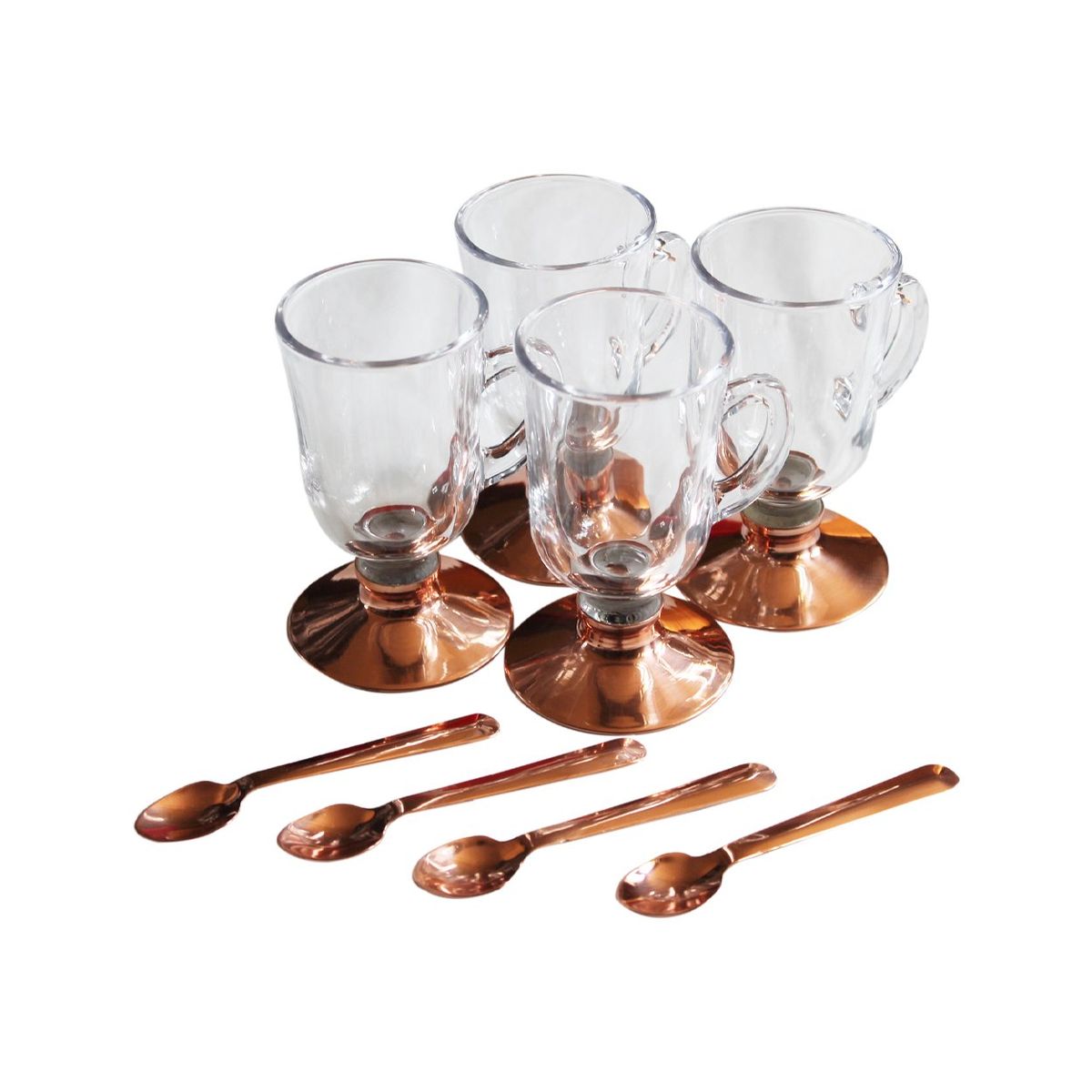 PERFECT CLASS - Set 4 Tazas de Cafe Capuchino de Cobre 110cc