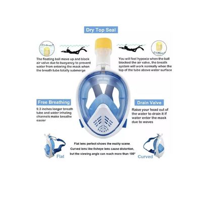 Imagen 2 del producto X2 Mascara Snorkel Fullface Mascara Buceo Lentes De Buceo