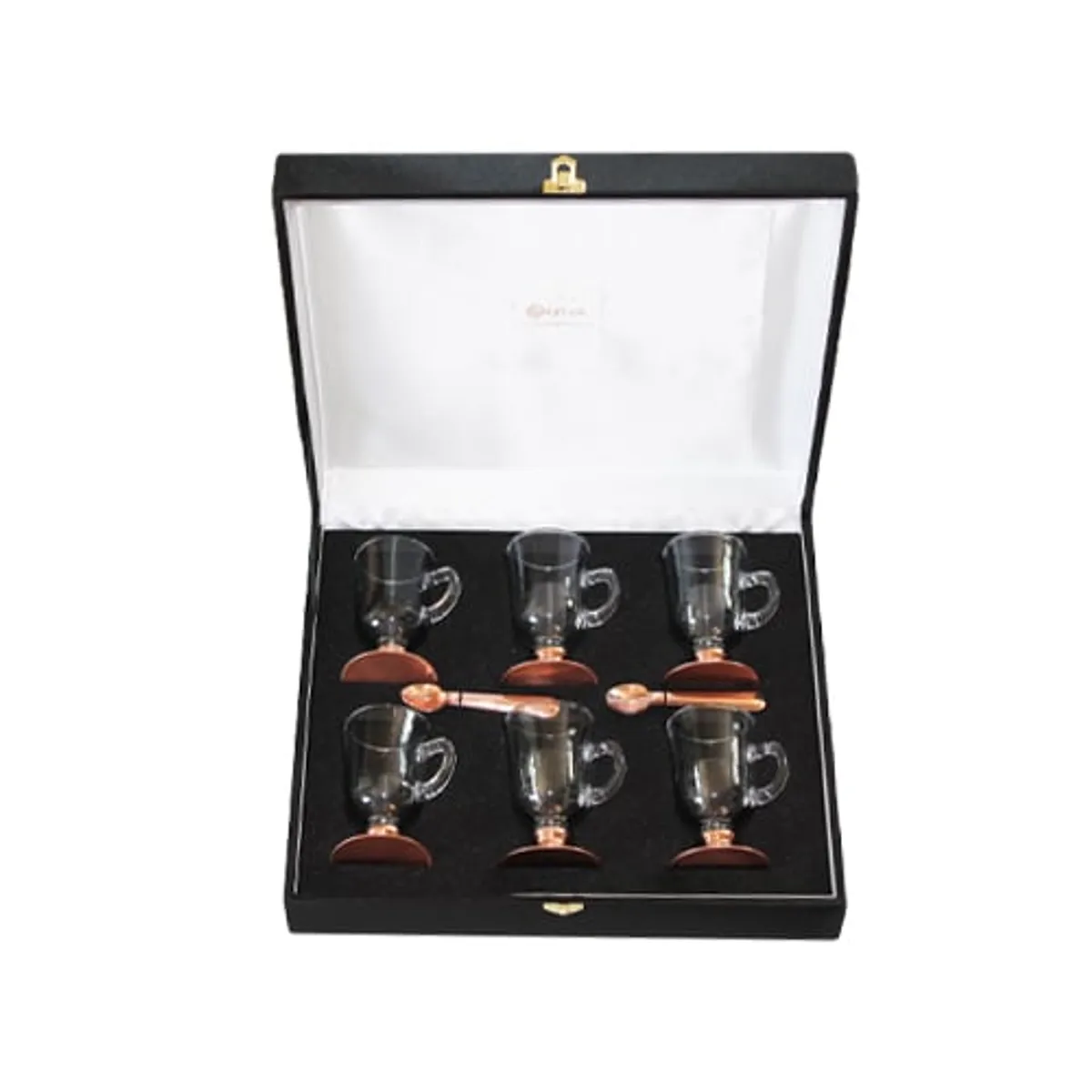 PERFECT CLASS - Set 6 Tazas de Cafe Capuchino Pie de Cobre