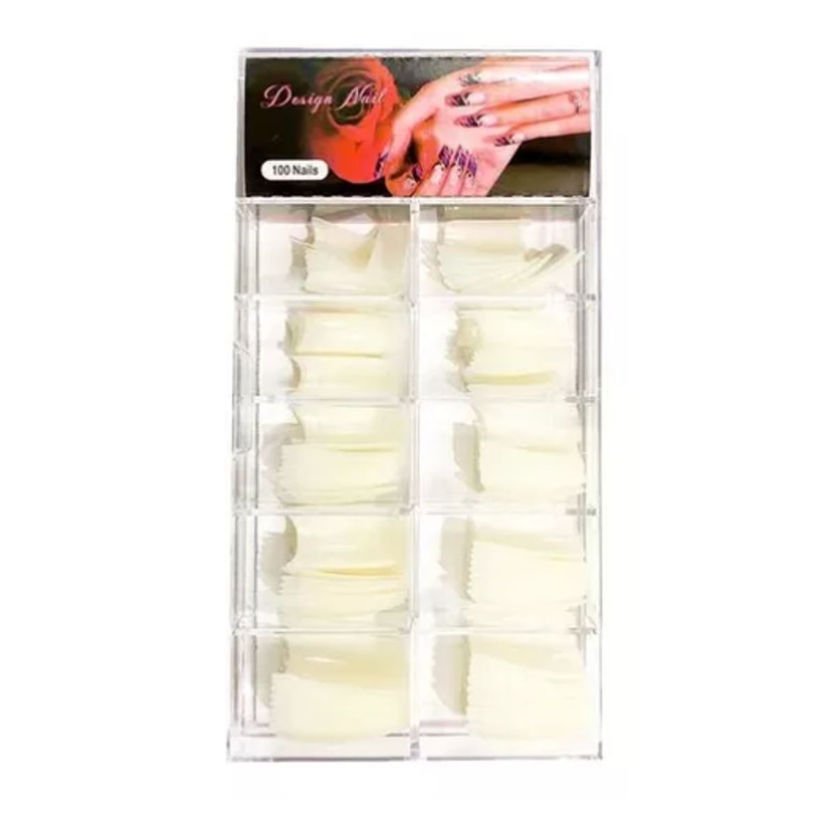 GENERICO - 100 Tips Transparente Para Gel Y Acrílico HUESO