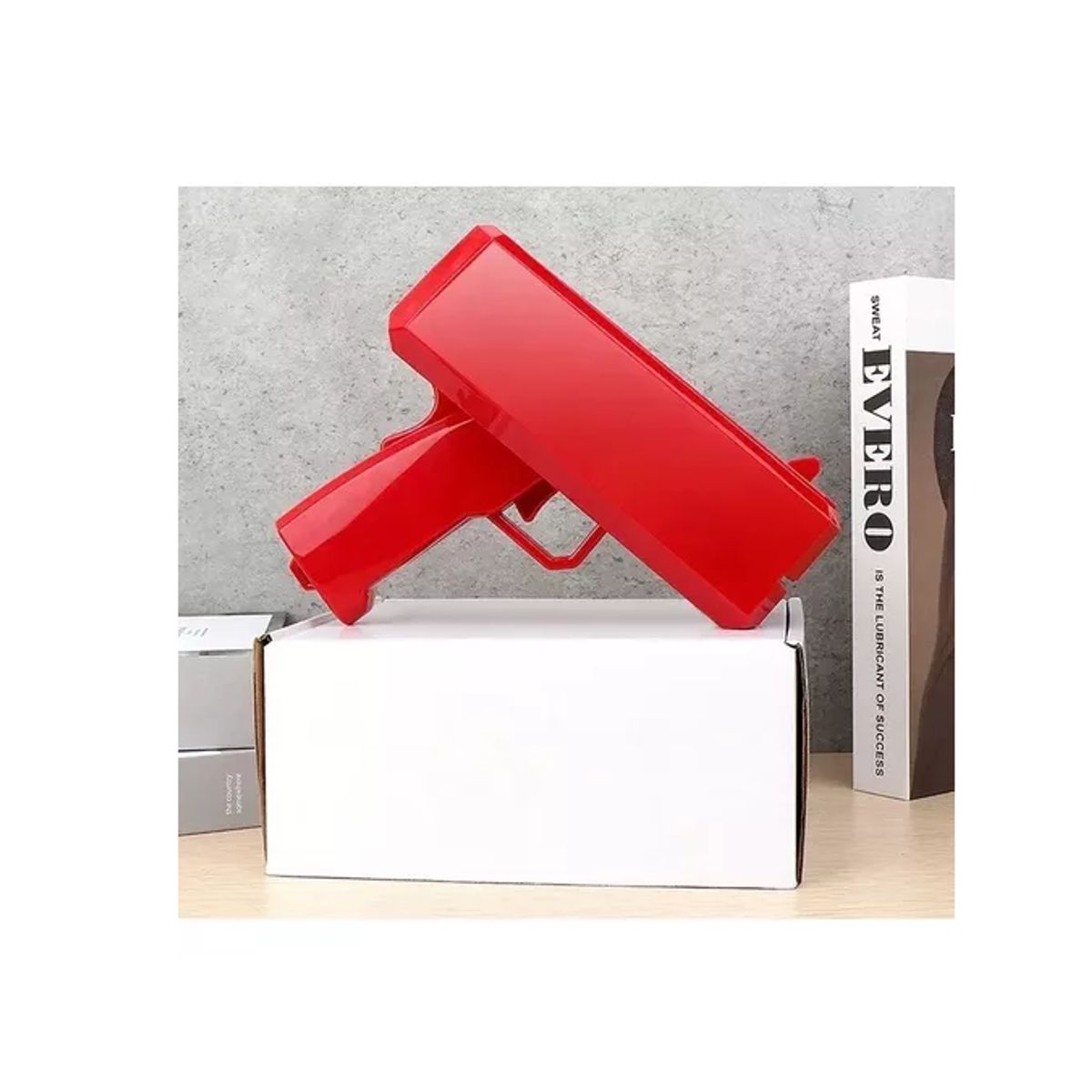 GENERICO - Pistola Lanza Billetes Cash Money Super Gun Color Rojo
