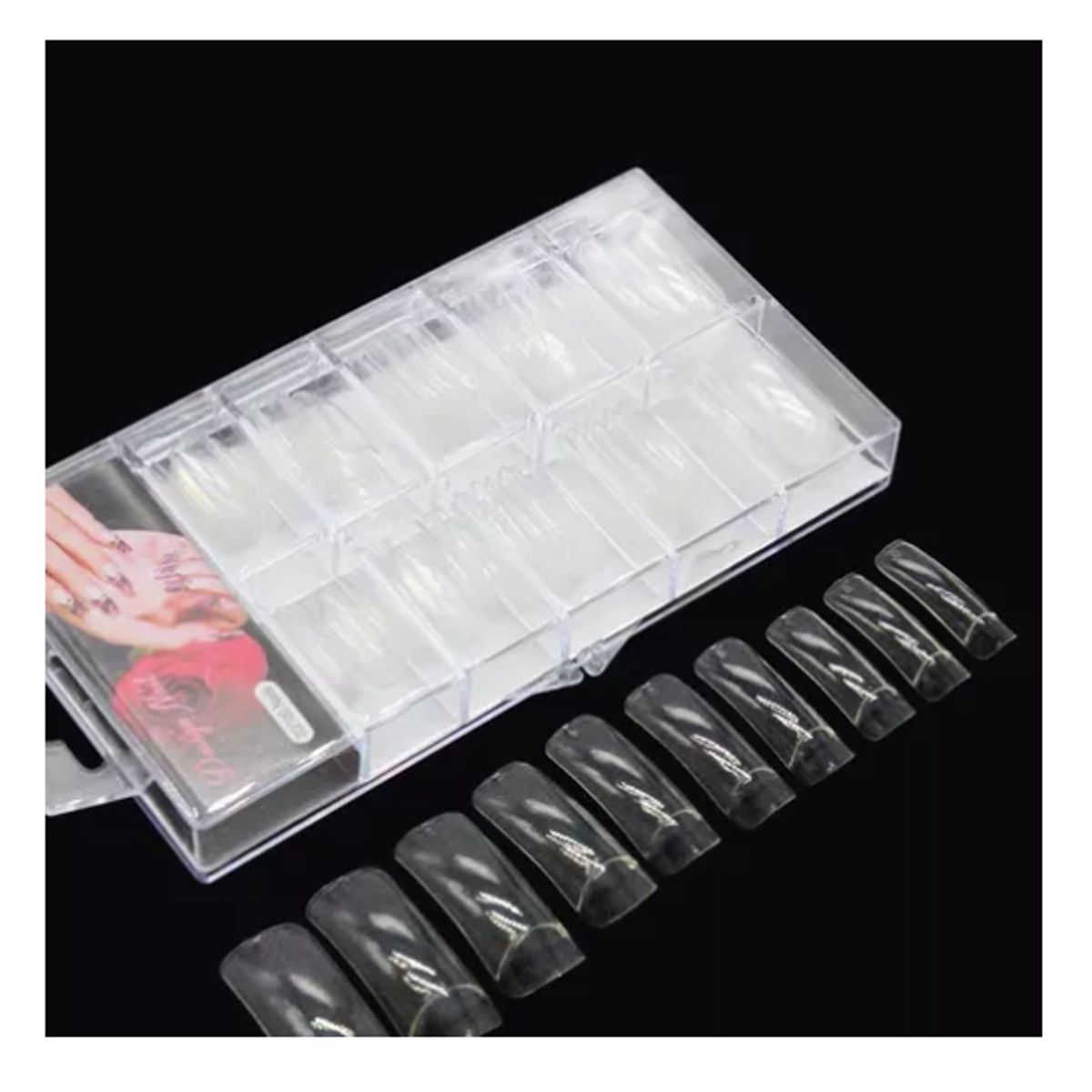 GENERICO - 100 Tips Transparente Para Gel Y Acrílico TRANSPARENTE