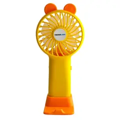 TECNOLAB - Mini Ventilador Portátil Recargable Amarillo TL672O