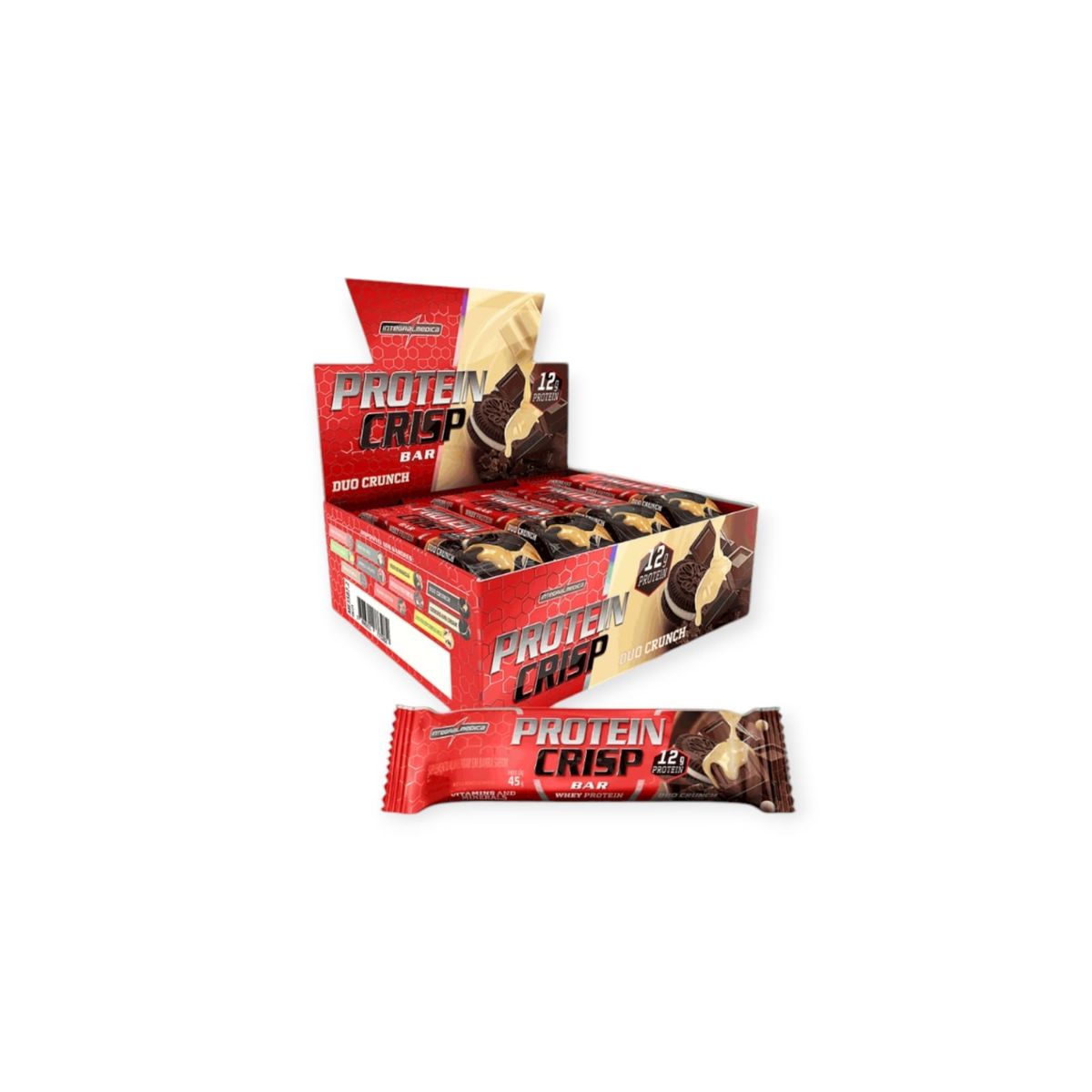 INTEGRALMEDICA - BOX 12 BARRAS PROTEIN CRIPS BAR DUO CRUNCH - INTEGRALMEDICA