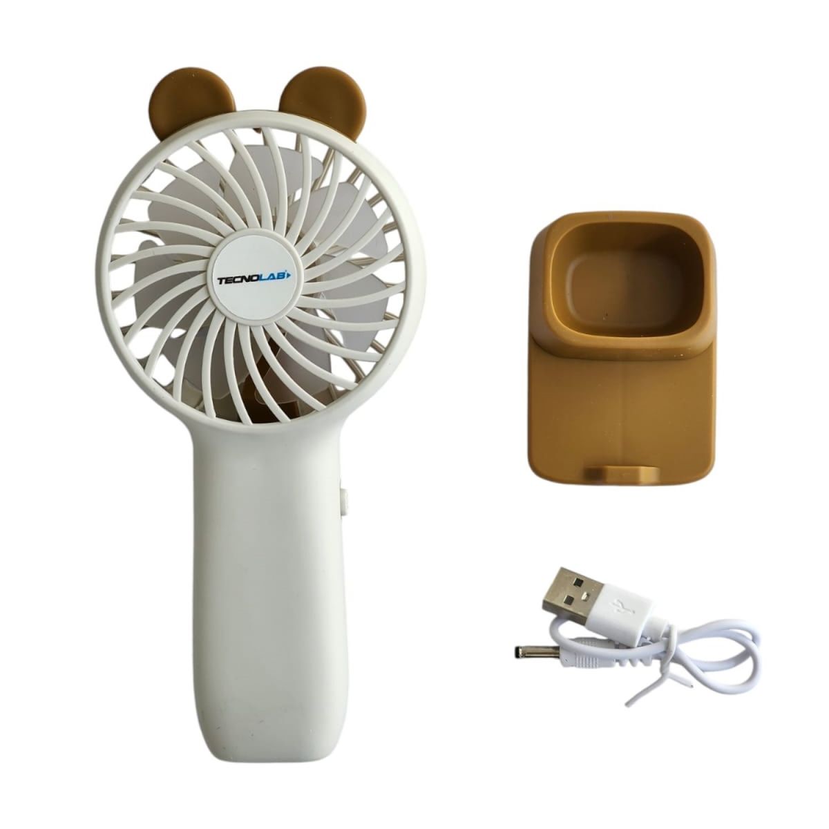 TECNOLAB - Mini Ventilador Portátil Recargable Tecnolab Blanco TL672W