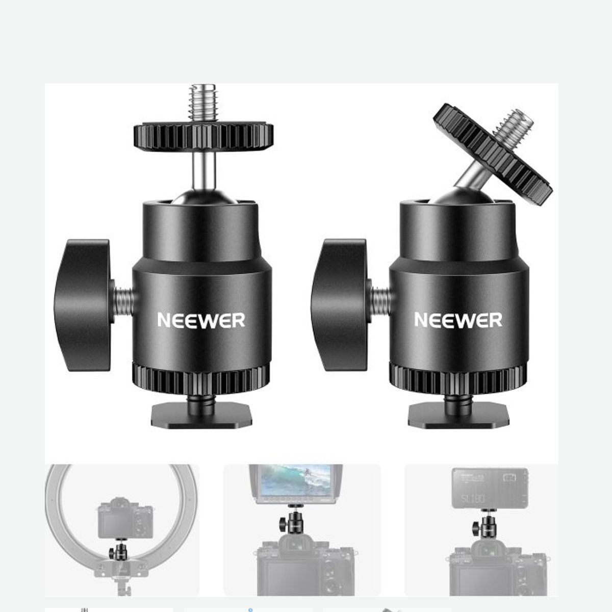 NEEWER - MINI CABEZAL DE BOLA NEEWER ST17 CON ZAPATA FRÍA