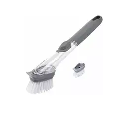 GENERICO - Pack 2 Cepillo Para Lavar Multiusos Con Dispensador De Jabon