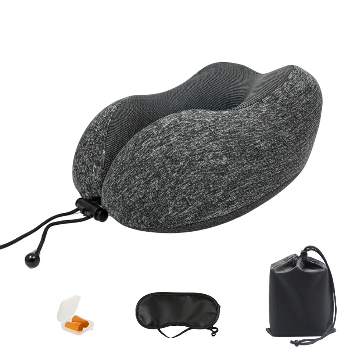 GENERICO - Almohada Viscoelastica Viaje Cuello Cojín Relajante Tapa Ojo