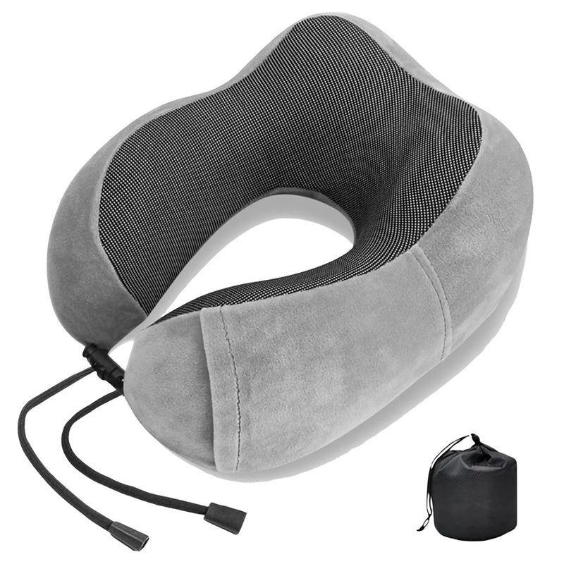 GENERICO - Almohada Viscoelastica Viaje Cuello Cojín Relajante Tapa Ojo