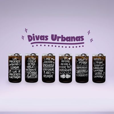Imagen 2 del producto DIVAS URBANAS - JUEGO DE 6 VASOS