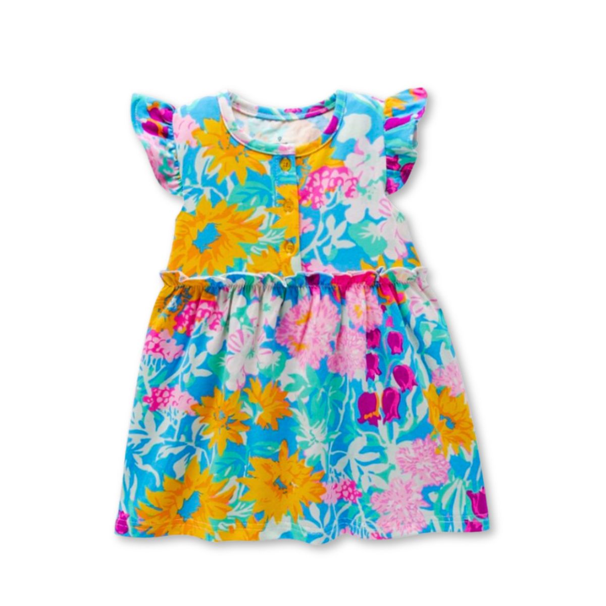 JUMP KIDS - Vestido Sin Mangas Estampado Bebé Niña 9 a 36 Meses Floral Girl