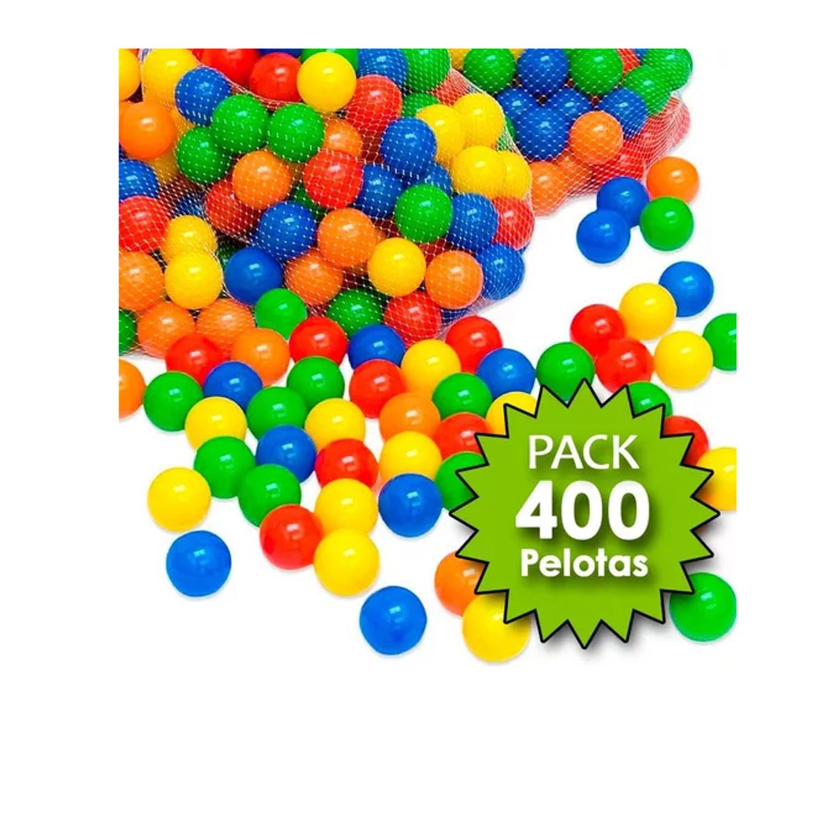 GENERICO - Set 400 Pelotas Plásticas Para Piscina Colores Surtidos