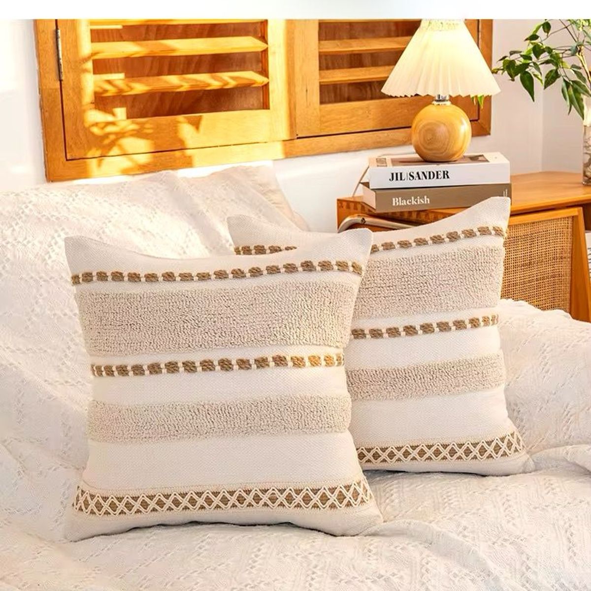 GENERICO - SET 4 FUNDA PARA COJIN MODELO BOHO 45X45 C15