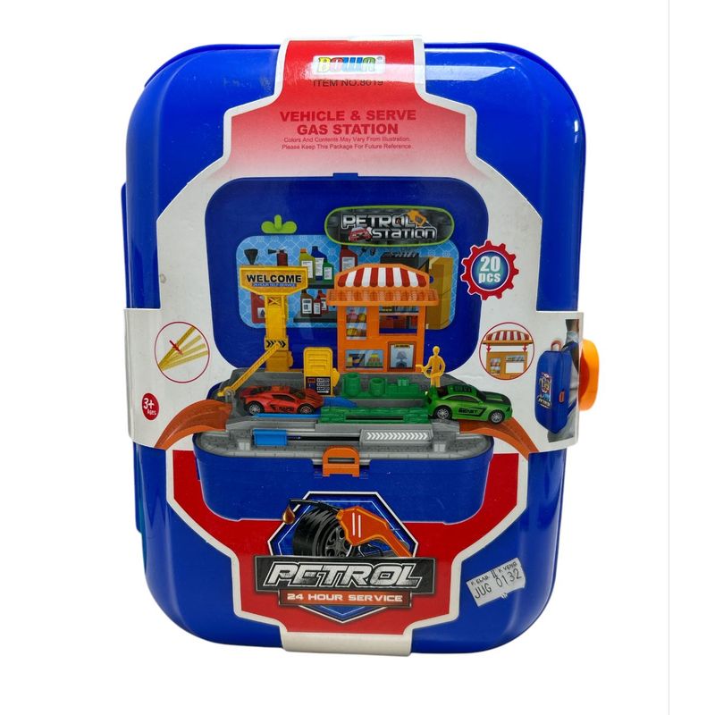 GENERICO - MOCHILA MALETA JUGUETE DISEÑO ESTACION DE SERVICIOS