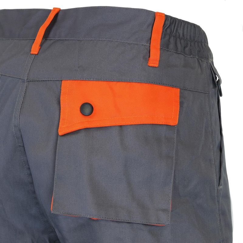 Pantalon Cargo Gabardina Gris Naranjo Sodimac Chile