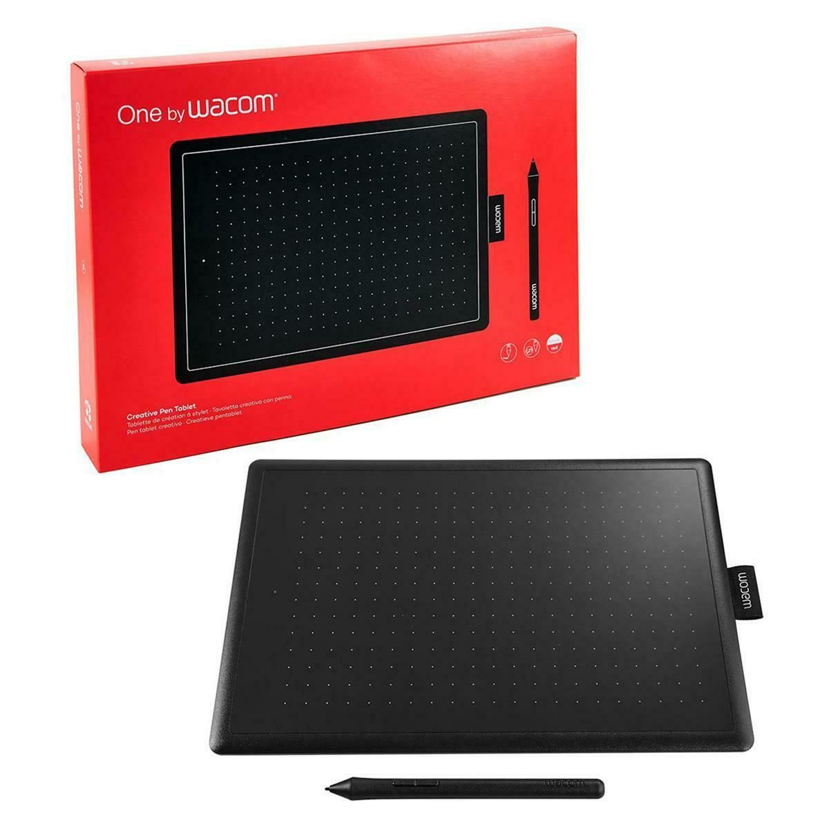 WACOM - Tableta Digitalizadora Wacom One Medium Diestro/Zurdo Negro - Negro