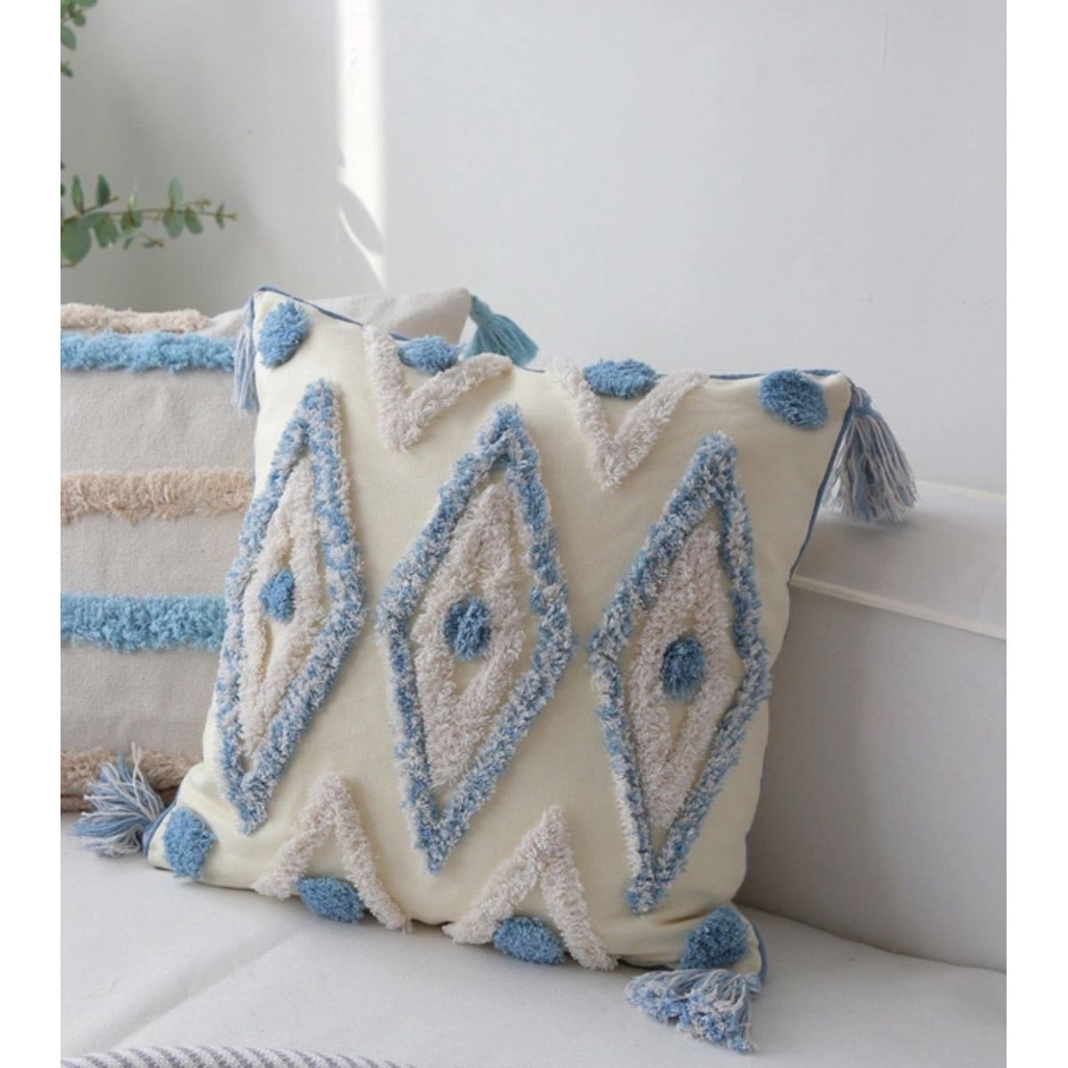 GENERICO - SET 4 FUNDA PARA COJIN MODELO BOHO 45X45