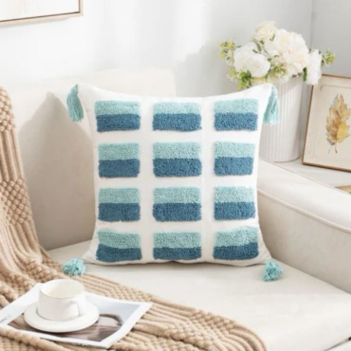 GENERICO - SET 4 FUNDA PARA COJIN MODELO BOHO 45X45