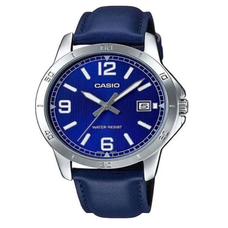 CASIO - Reloj Mtp-V004l-2b Hombre Analogo Cuero CASIO