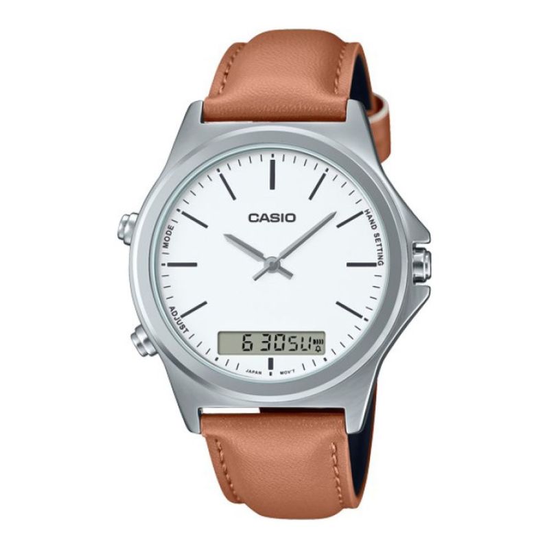 CASIO - Reloj Mtp-Vc01l-7e Hombre Analogo Cuero CASIO