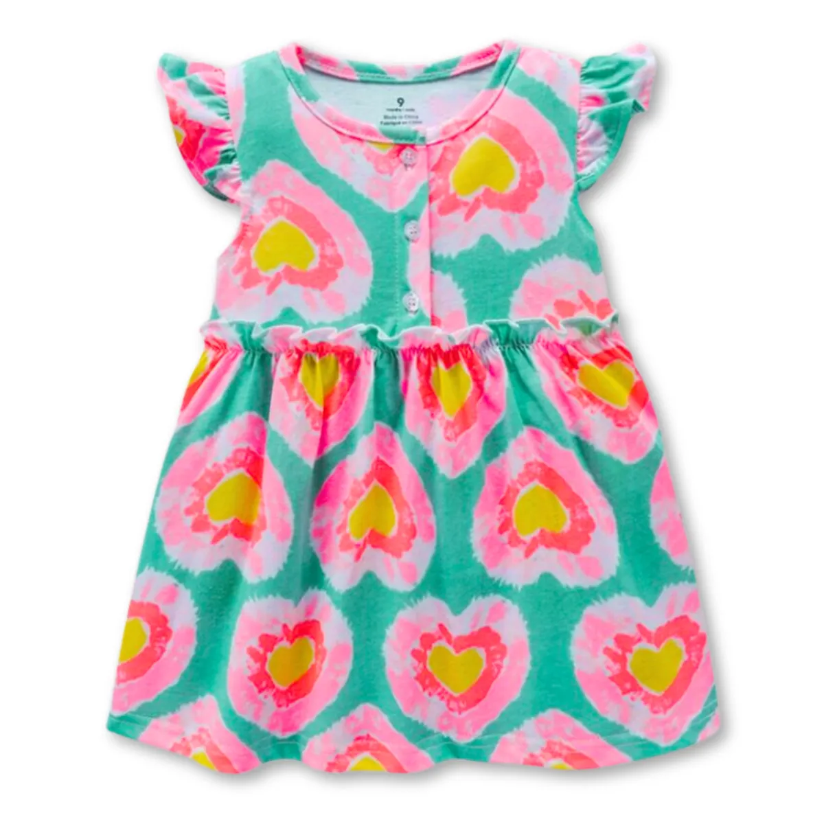 JUMP KIDS - Vestido Sin Mangas Estampado Bebé Niña 9 a 36 Meses Summer Heart