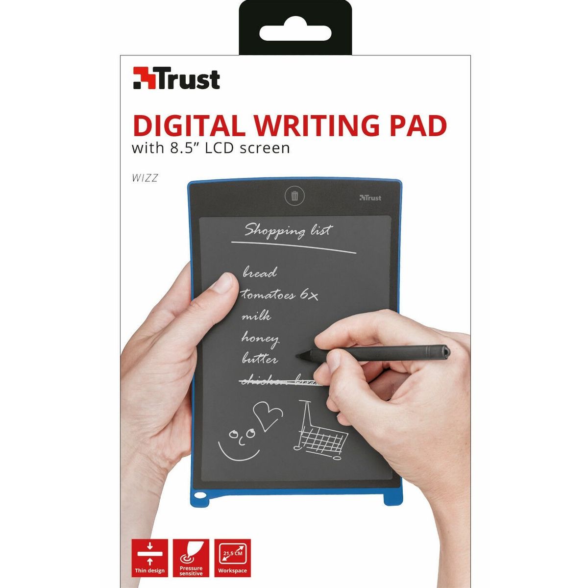 TRUST - Pizarra Digital Tablet 8 Trust Wizz Notas y Dibujos - Negro