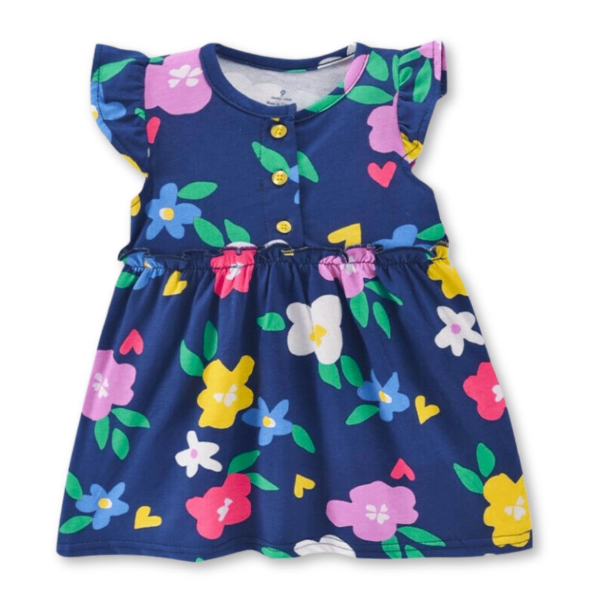 JUMP KIDS - Vestido Sin Mangas Estampado Bebé Niña 9 a 36 Meses Blue Flowers