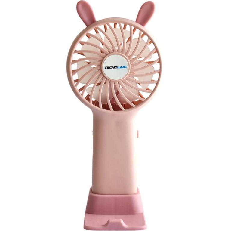 TECNOLAB Mini Ventilador Portátil Recargable Rosa TL672P