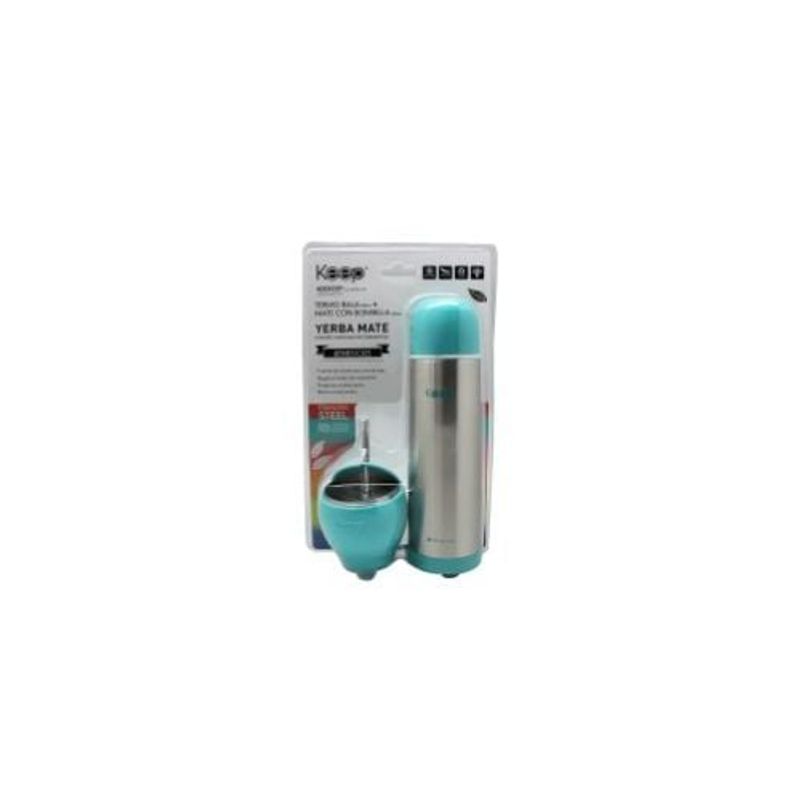 GENERICO - Set Termo Bala 500 ml + Mate Con Bombilla 230 ml Keep
