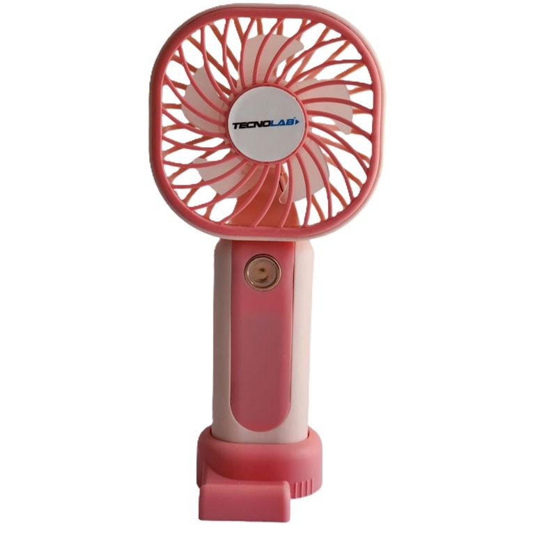 TECNOLAB Mini Ventilador Recargable Portátil Rosa TL669P