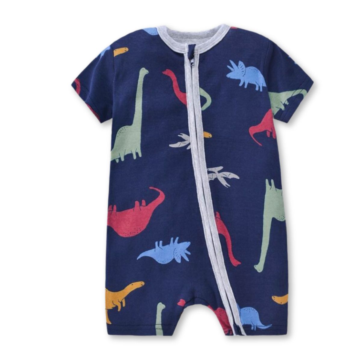 JUMP KIDS - Enterito Corto 100% Algodón Bebé Niño 6 a 24 Meses Dinosaurs