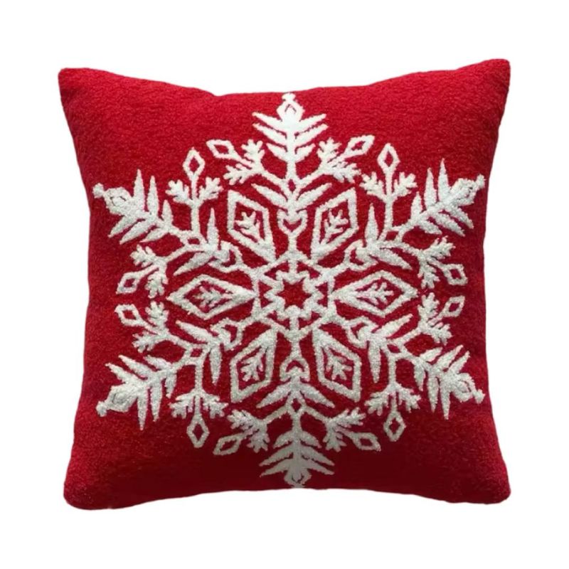 GENERICO - Pack de 4 Fundas De Cojín De Navidad De 45x45 Cm Con Bordado