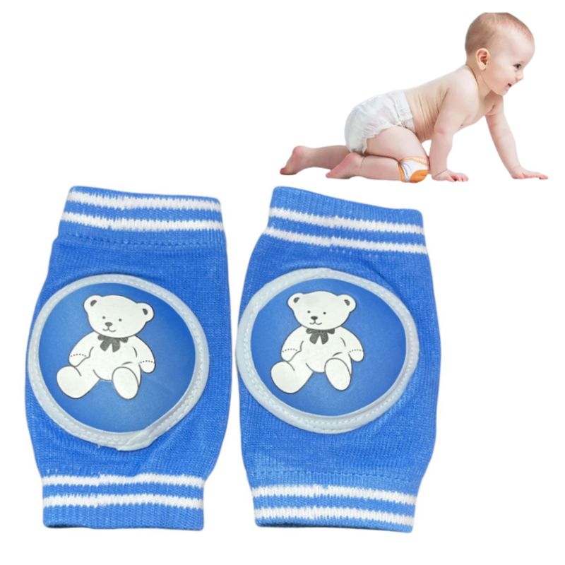 GENERICO - Rodilleras Gateo Bebé Antideslizante Azul Diseño