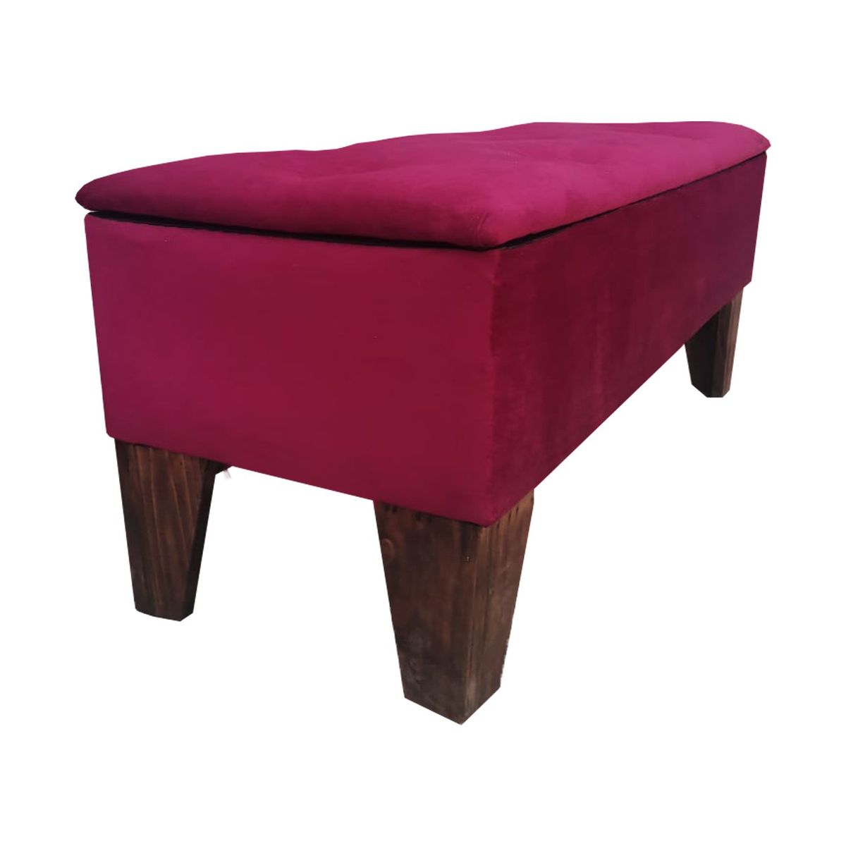 MUEBLES HVM - Banqueta Baúl Hvm Conchevino Felpa