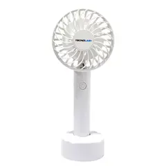 TECNOLAB - Ventilador Recargable Portátil Base Blanco TL671