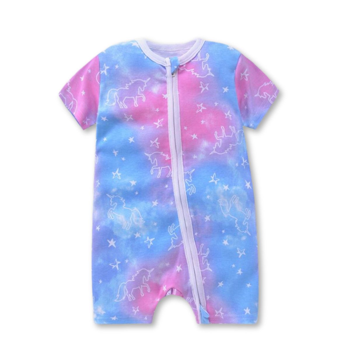 JUMP KIDS - Enterito Corto 100% Algodón Bebé Niña 6 a 24 Meses Unicorns