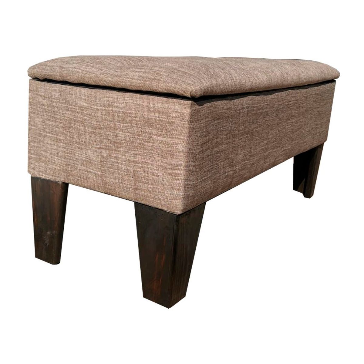 MUEBLES HVM - Banqueta Baúl Hvm Gris Lino